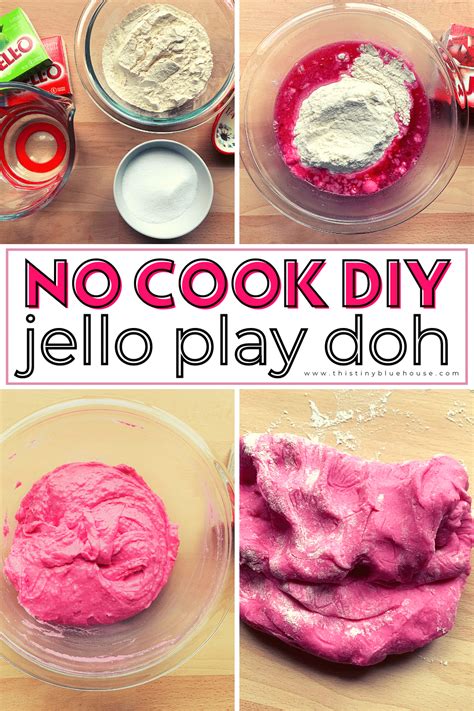 #1 Best Easy DIY Non-Toxic No Cook Jello Play-Doh | Jello play dough ...