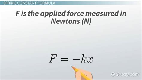 Spring Constant | Formula, Law & Examples - Video & Lesson Transcript ...