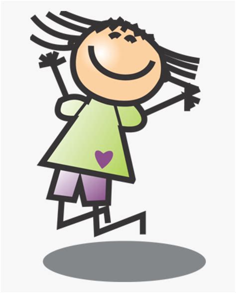 Girl Doing Happy Dance , Png Download - Stick Figure Kids Clip Art ...