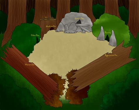 Thunderclan Camp Map by Puddlepawproductions on DeviantArt