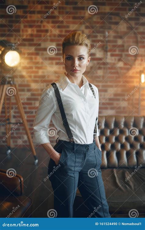 Elegance Business Woman in Strict Clothes, Retro Stock Photo - Image of ...