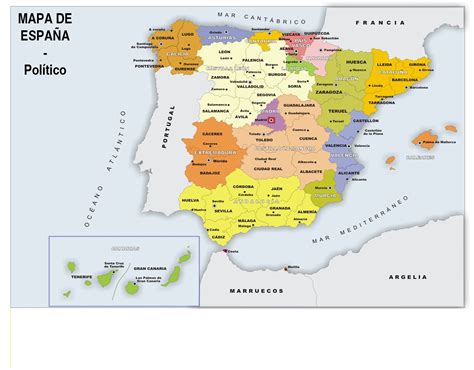 Mapa político de España