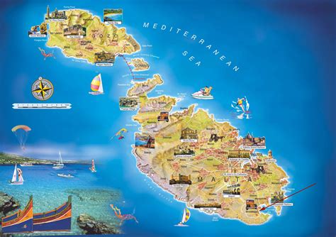 Large tourist map of Malta. Malta large tourist map | Vidiani.com ...