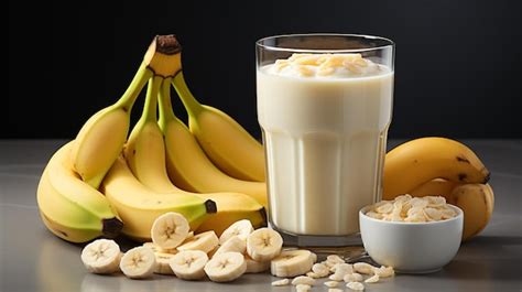 Premium AI Image | Sweet and fresh banana smoothie