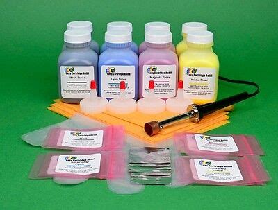 HP CF210X CF211A CF212A CF213A Two 4-Color Toner Refill Kit w/ Hole ...