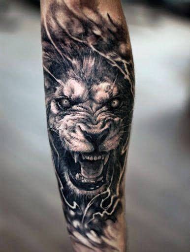 40 Lion Forearm Tattoos for Men [2024 Inspiration Guide] | Lion forearm ...