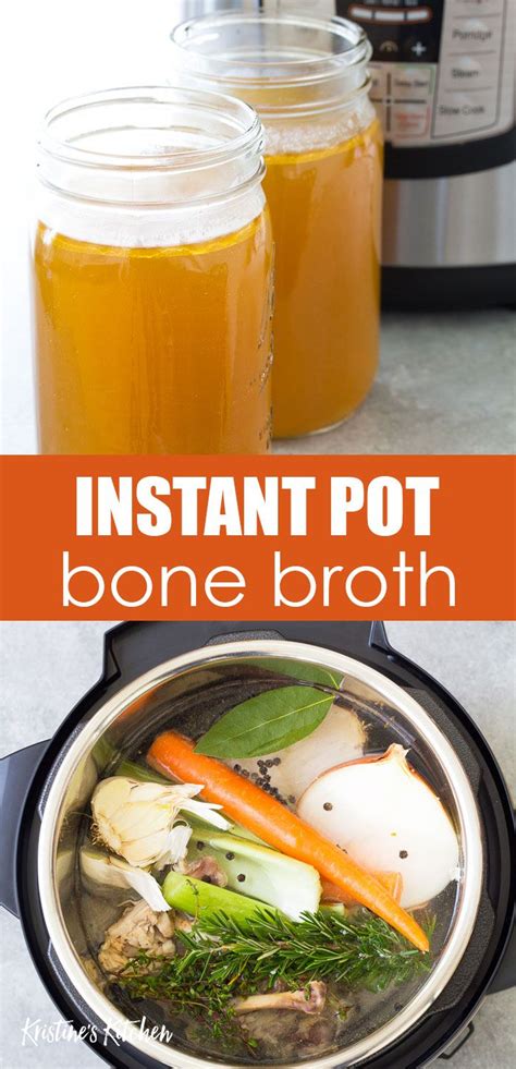 Instant Pot Bone Broth | Chicken stock recipe, Instant pot dinner ...