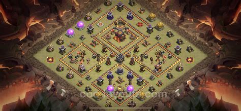 Best Anti 3 Stars War Base TH10 with Link, Anti Everything 2023 - Town ...