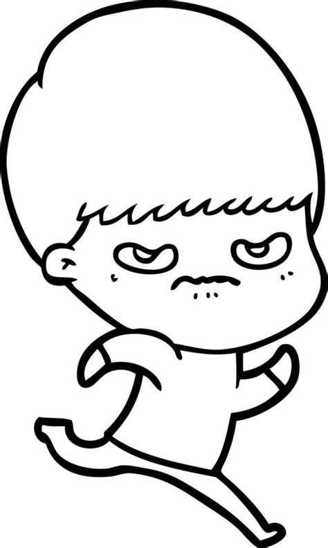 cartoon angry boy 12453850 Vector Art at Vecteezy