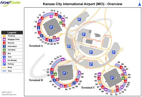 Mci Airport Terminal Map - Tourist Map Of English