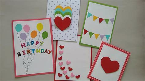 5 Cute & Easy Greeting cards | Srushti Patil | Doovi