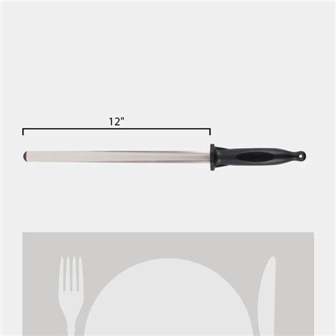 Mercer Culinary M15912 12" Oval Diamond Knife Sharpening Steel with ...