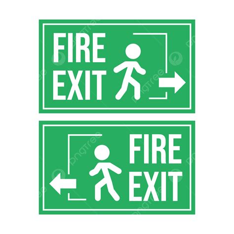 Fire Exit Sign, Fire Exit, Fire Exit Vector, Jalur Evakuasi Sign PNG ...