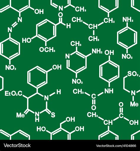 Organic chemistry structural formula pattern Vector Image