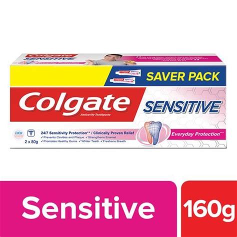 Colgate Sensitive Everyday Protection Toothpaste, 160 gm (2 x 80 gm ...