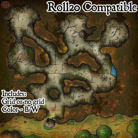 Cave Map - Roll20 ready : r/dndmaps