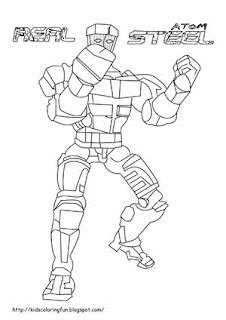 Real Steel Atom | All Free Coloring Page For Kids