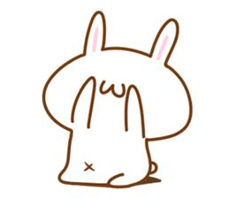 kaomoji pyonta – LINE Stickers | LINE STORE | Line sticker, Cute bunny ...