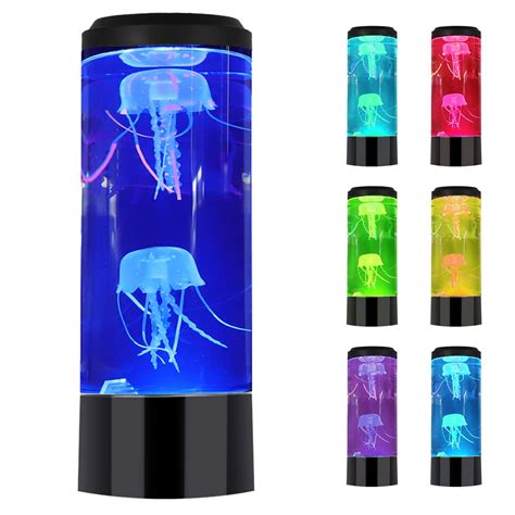 LED Jellyfish Lamp USB/Battery Powered Jellyfish Lamp LED Fantasy ...