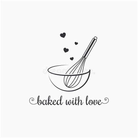 Baking with Wire Whisk Logo on White Background Stock Vector ...