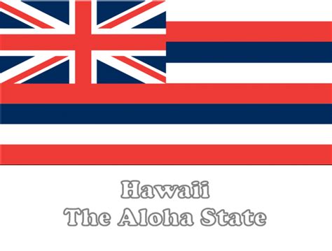 Large, Horizontal, Printable Hawaii State Flag, from NETSTATE.COM