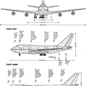 Boeing 747 Family Blueprint - white Drawing by Ryan Steven Horowitz ...