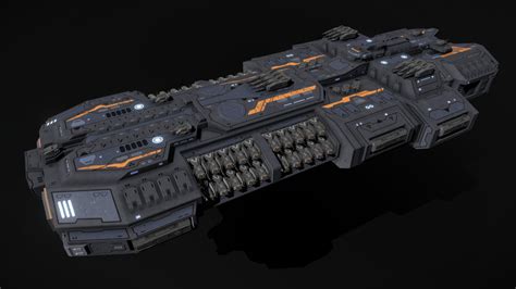 Scifi Battleship Hellbringer - Buy Royalty Free 3D model by MSGDI ...