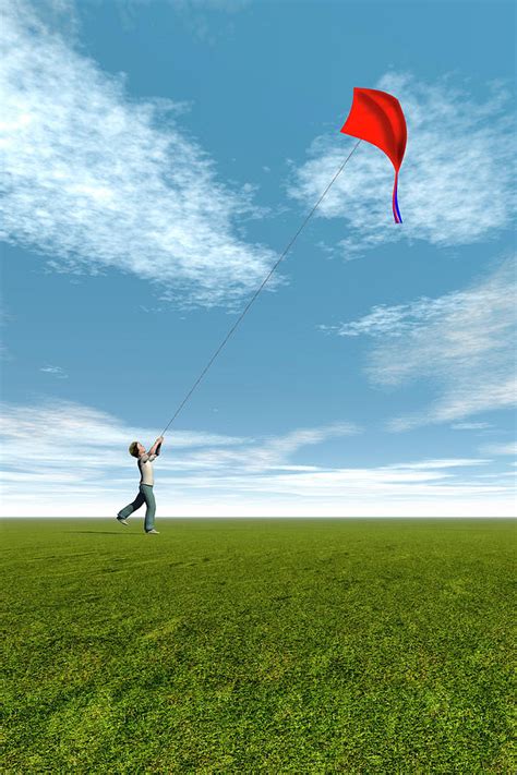 Boy Flying A Kite Photograph by Carol & Mike Werner - Pixels