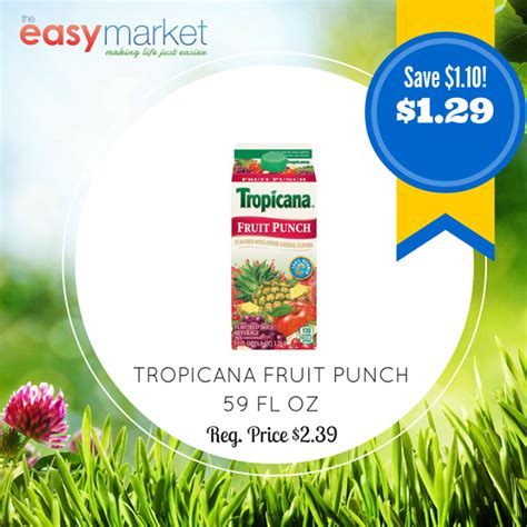 Tropicana Fruit Punch 59 Fl Oz Carton | Fruit punch, Tropicana, Fruit