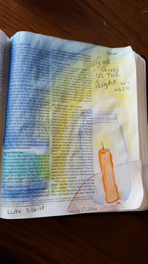 Luke 8:16-18 | Bible journaling, Luke 8, Luke