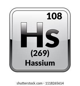 Hassium Symbolchemical Element Periodic Table On Stock Vector (Royalty ...