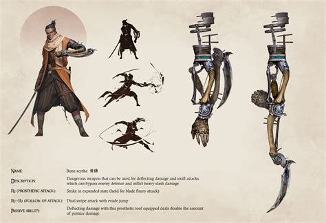 ArtStation - Sekiro prosthetic arm concept