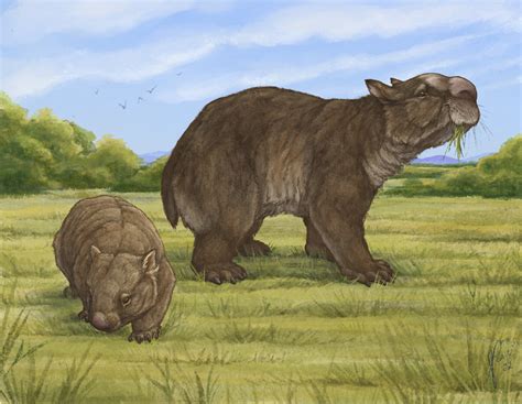 Diprotodon And Wombat (size Comparison) Extinct Animals,, 54% OFF