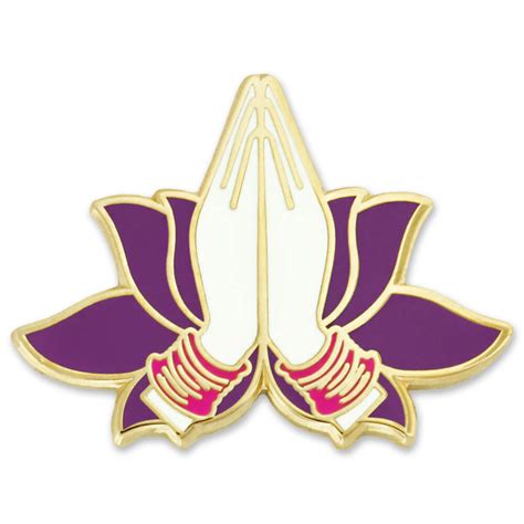 PinMart's Namaste Praying Hands Yoga Lover Lotus Enamel Lapel Pin | eBay