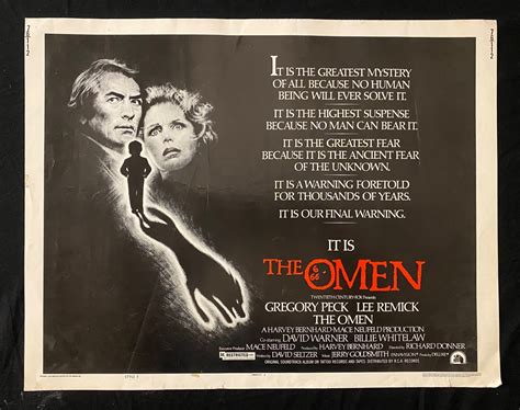 The Omen Original Half Sheet Poster 1976 Style F horror MOVIES & TV ...