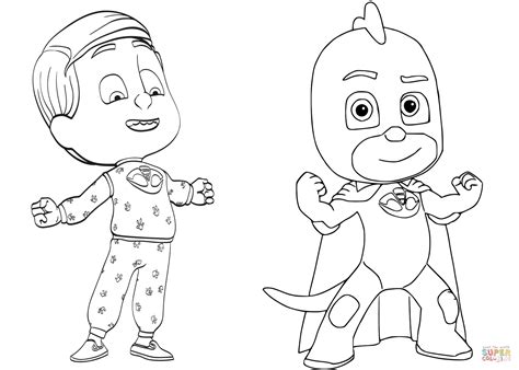 Pajama Hero Greg is Gekko from PJ Masks coloring page | Free Printable ...