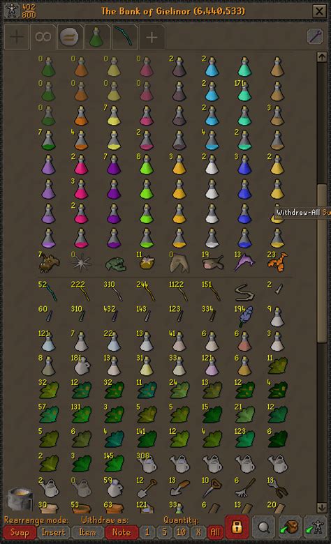 My OSRS Bank Layout : r/BankTabs