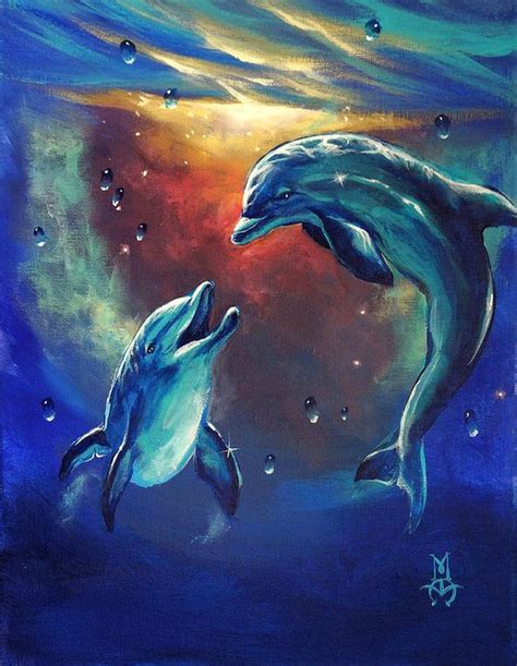 Happy Dolphins Painting | dolfijnen - Dolphins, Dolphin painting en ...