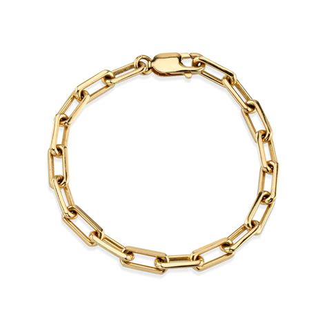 14K Gold Long Link Chain Bracelet – Sheryl Lowe