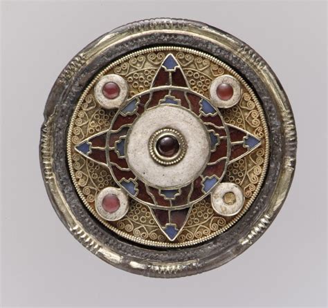 Disk Brooch, Anglo Saxon, Early 7th Century AD. | Anglo saxon, Art ...