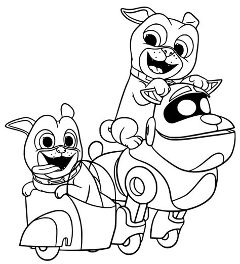 Bingo and Rolly with ARF coloring page - Download, Print or Color ...