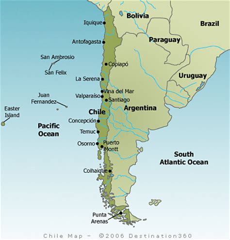 Chile Map - Tourist Map of Chile