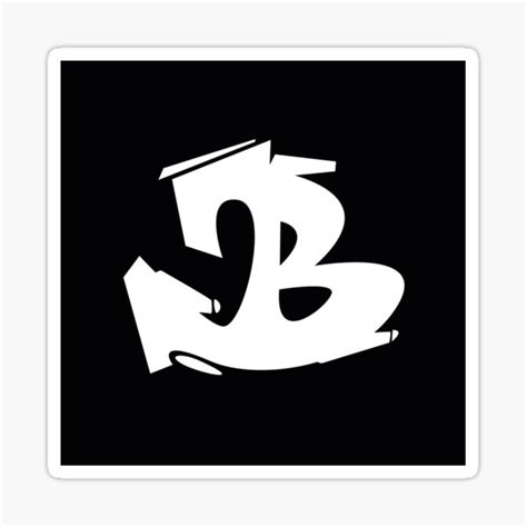 "letter B graffiti style - black and white" Sticker for Sale by ...