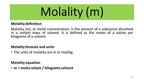 Molality Equation