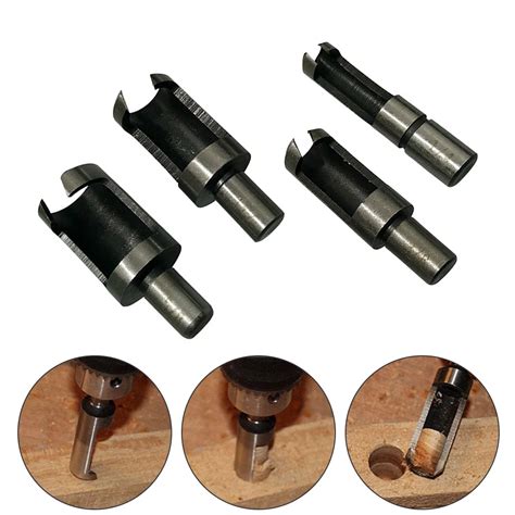 Wood Plug Cutter Set Round Shank Wood Plug Bits Tenon Drill Bit Dowel ...