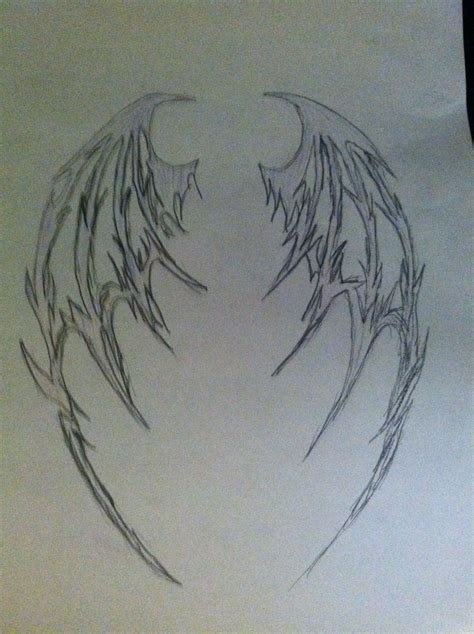 Demon Wings (an ex has them on her back now) | Tattoo art drawings ...