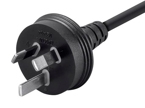 6ft 18AWG Australia Power Cord Cable - Black - Monoprice.com