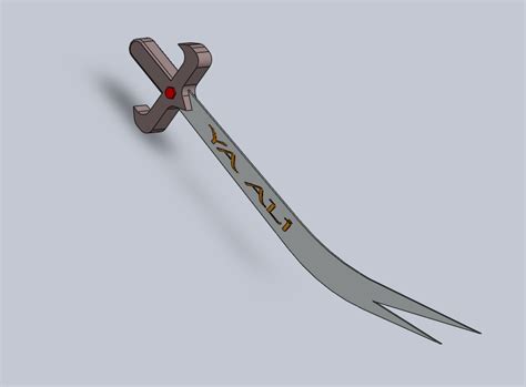 Hazrat Ali's sword Zulfiqar | 3D CAD Model Library | GrabCAD