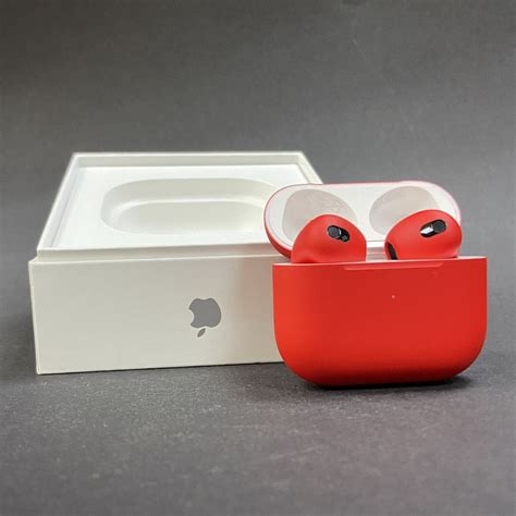 AIRPODS 3 Red Matte Original Apple Airpods Painted - Etsy Airpods Apple ...