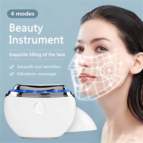 Electric Facial Guasha Massager Microcurrent Scraping Plate V Face Anti ...